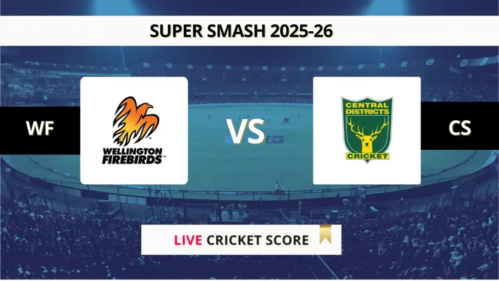 WF vs CS Live Score, Scorecard, Ball by Ball Match Updates – 12th Match, Super Smash 2025