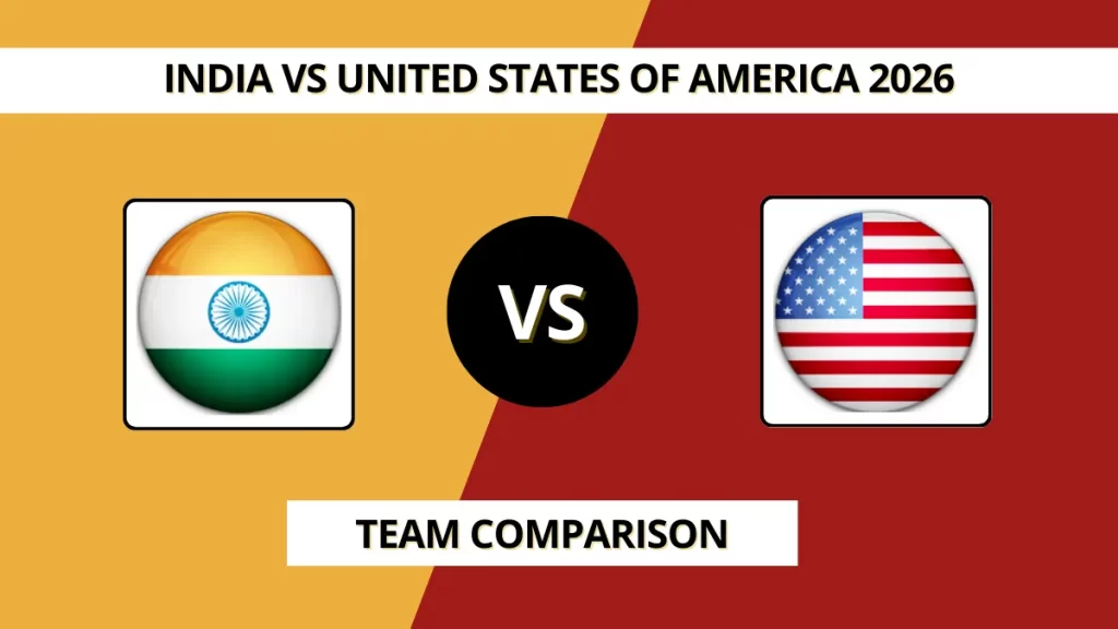India vs USA Cricket Team Comparison in T20I, Head to Head Records, Highlights T20 World Cup 2026