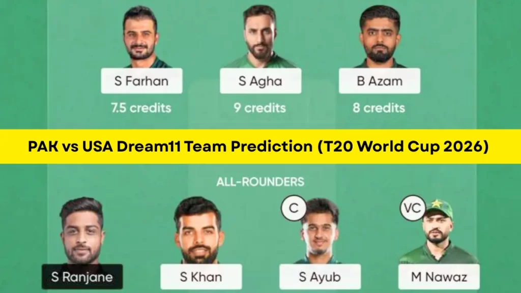 PAK vs USA Dream11 Prediction (T20 World Cup 2026), in Colombo, Feb 10 – Fantasy Tips, Playing11, Pitch Report