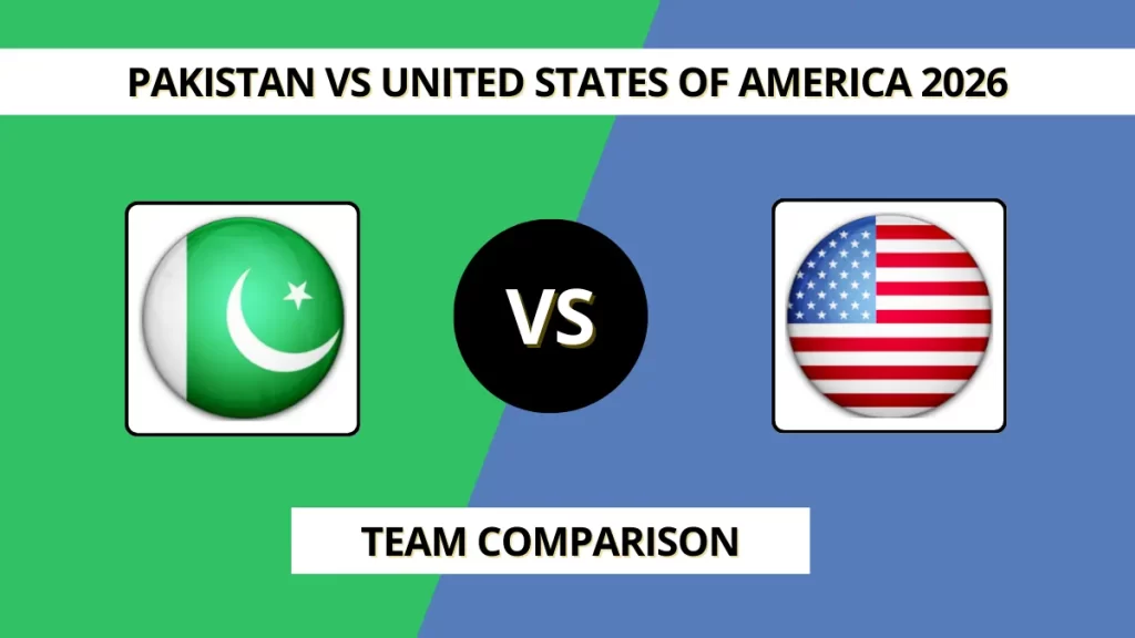 Pakistan vs United States of America Cricket Team Comparison in T20I, Head to Head Records, Highlights T20 World Cup 2026