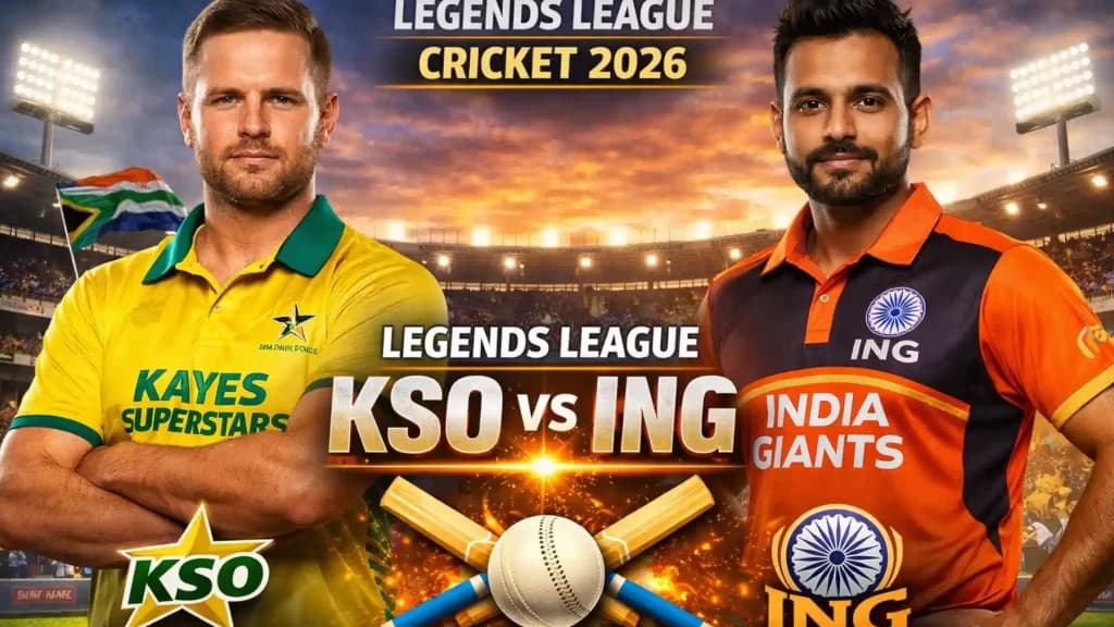 KSO vs ING Today Match Prediction, 10th T20 Match, Legends League Cricket 2026 – Who Will Win?