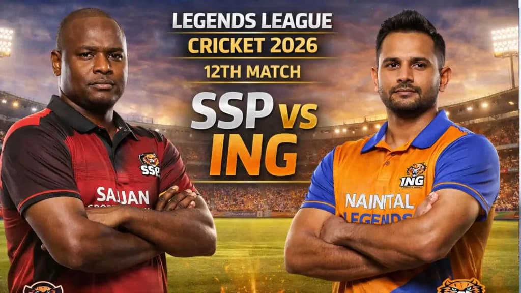 SSS vs ING Today Match Prediction, Match 12, Legends League Cricket 2026 – Who Will Win?