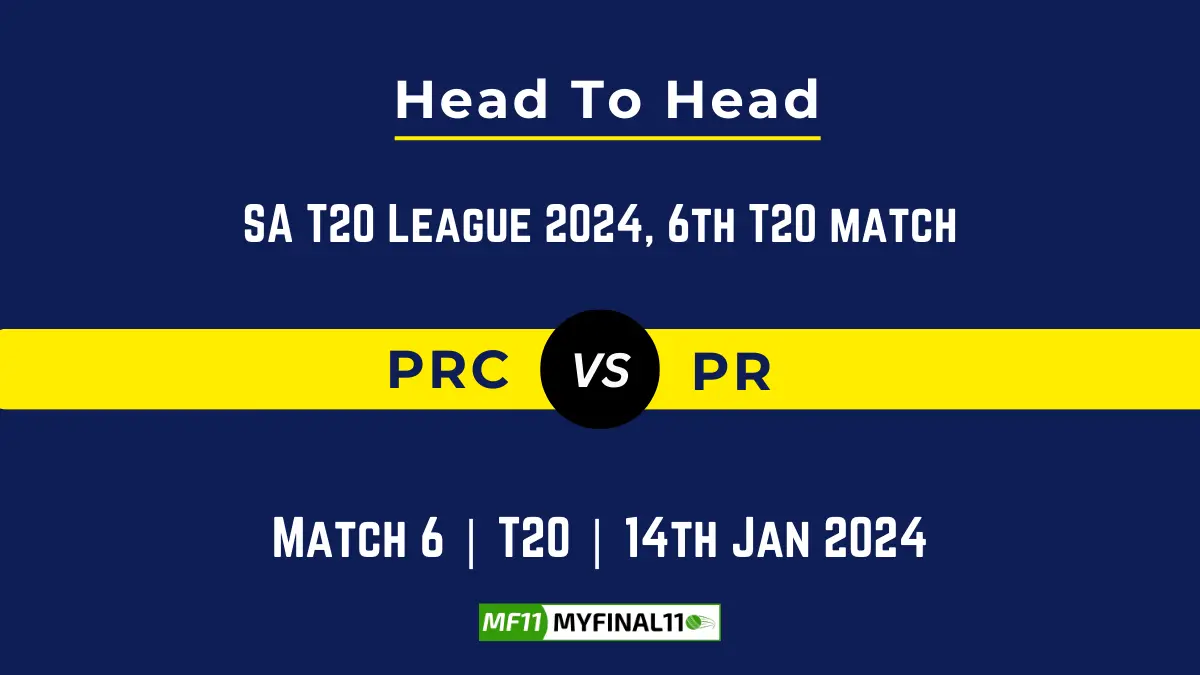 PRC vs PR Head to Head, PRC vs PR player records, PRC vs PR player Battle, and PRC vs PR Player Stats, PRC vs PR Top Batsmen & Top Bowlers records for the Upcoming SA T20 League 2024, 6th Match, which will see Pretoria Capitals taking on Paarl Royals, in this article, we will check out the player statistics, Furthermore, Top Batsmen and top Bowler, player records, and player records, including their head-to-head records