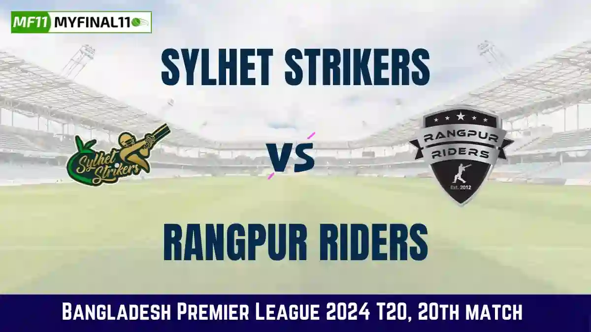 SYL vs RAN cricket match preview image showing team logos and match details.