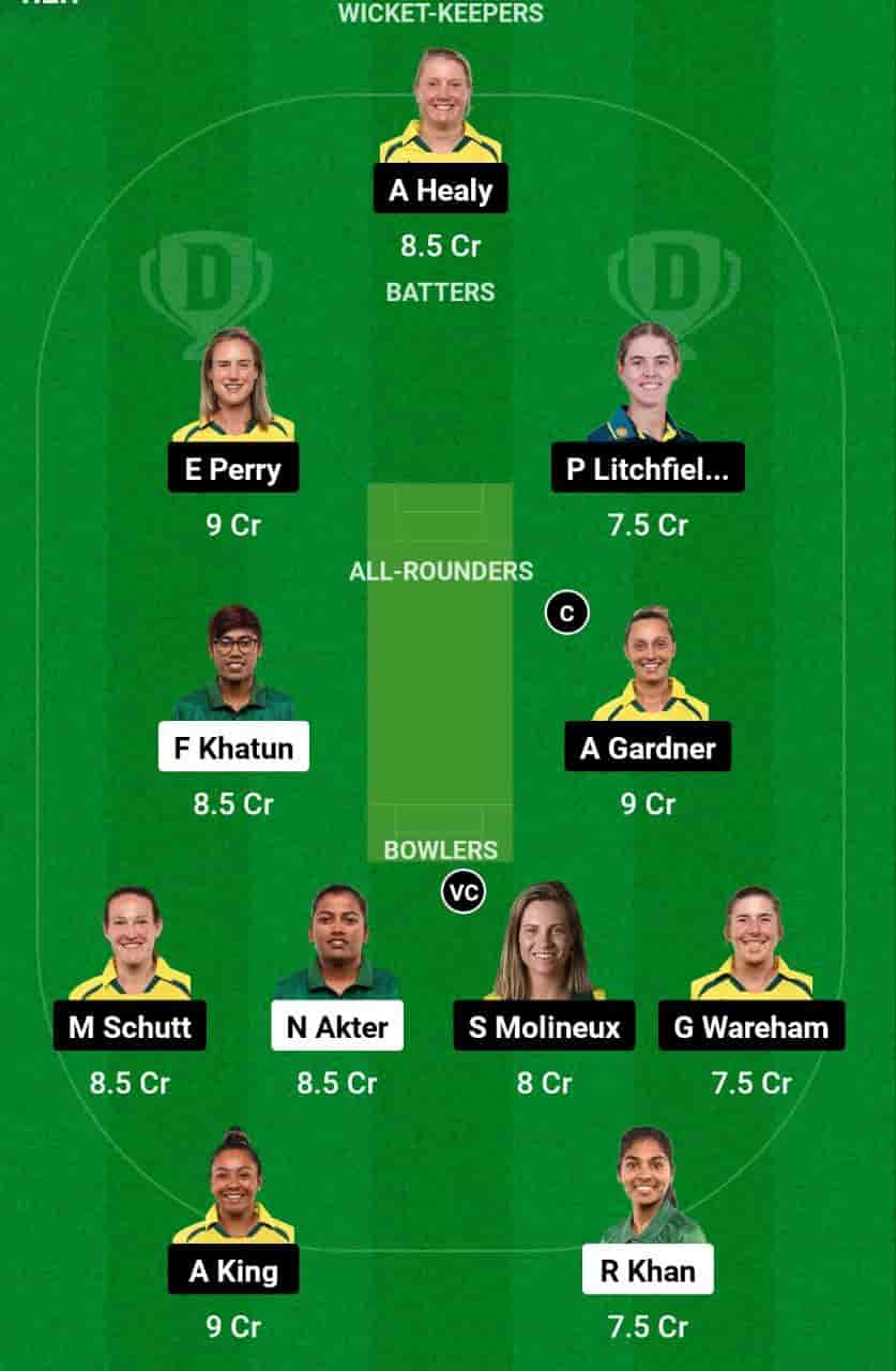 BD-W vs AU-W Dream11 Prediction Today 3rd ODI Match of the Australia Women's tour of Bangladesh 2024. This match will be hosted at Shere Bangla National Stadium, Mirpur, Dhaka, scheduled for 27th Mar 2024, at  09:00 AM. Bangladesh Women (BD-W) vs Australia Women (AU-W) match In-depth match analysis & Fantasy Cricket Tips. Get Venue Stats of the Shere Bangla National Stadium, Mirpur, Dhaka pitch report