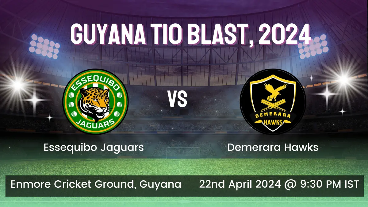 ESJ vs DEMH Dream11 Prediction Essequibo Jaguars vs Demerara Hawks Dream111 ESJ vs DEMH Player Stats