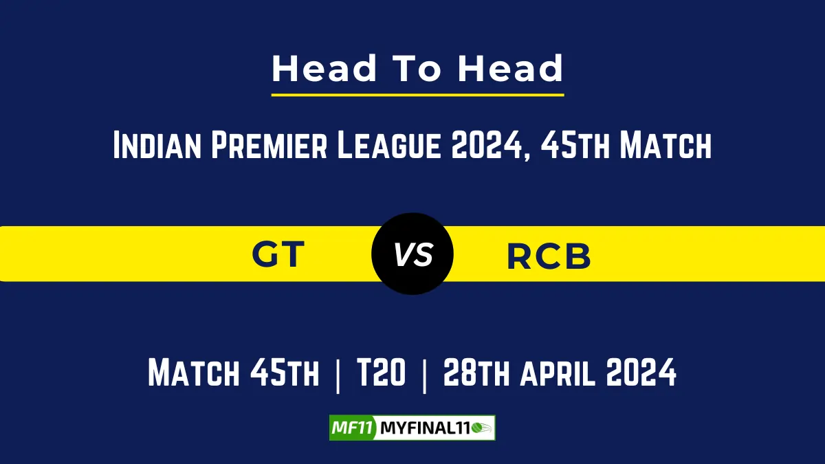 GT vs RCB Head to Head, player records, and player Battle, IPL 2024 [28th April 2024]