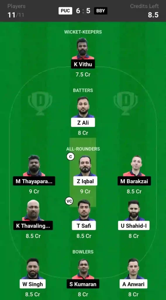 PUC vs BBY Dream11 Prediction & Player Stats, Paris Universite Club vs Balbyniens: 1st Qualifier, ECS France T10 2024