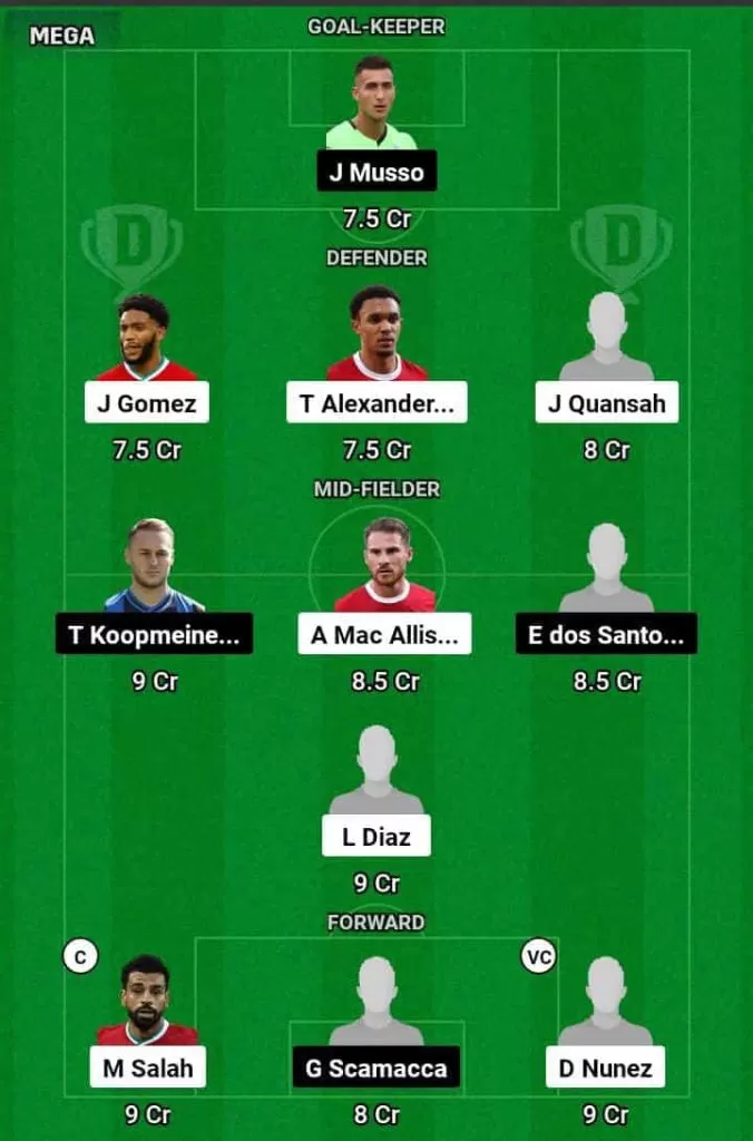 LIV vs ATN Dream11 Prediction Today Football Match.