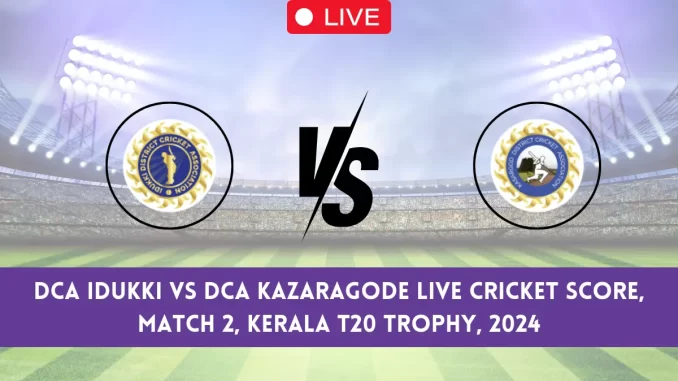 IDK vs KAG Live Score, DCA Idukki vs DCA Kazaragode Live Cricket Score, Match 2, Kerala T20 Trophy, 2024