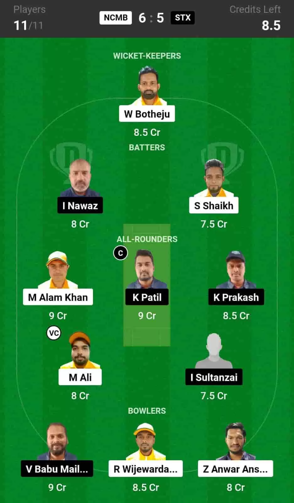 NCMB vs STX Dream11 Prediction, Dream11 Team Prediction NCMB vs STX Player Stats, 20th Match, Kuwait T20 Challengers Cup 2024