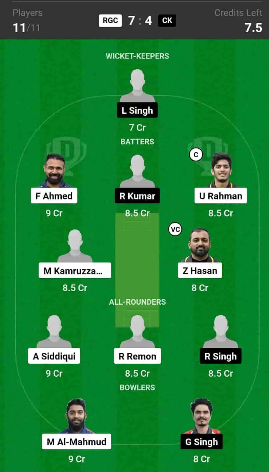 RGC vs CK