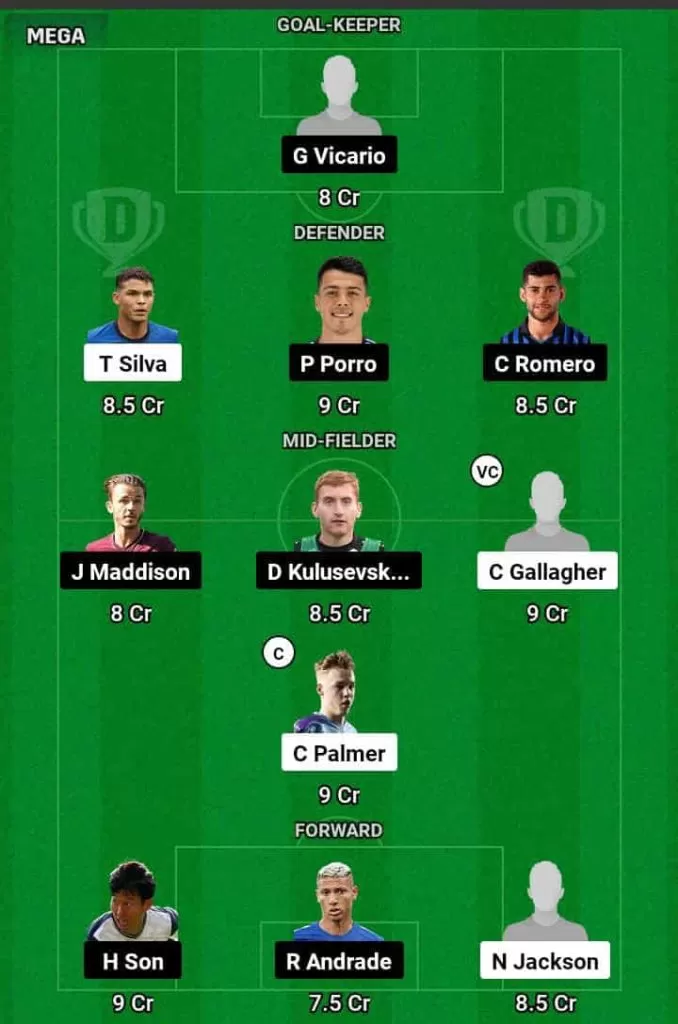 CHE vs TOT Dream11 Prediction Today Football Match.