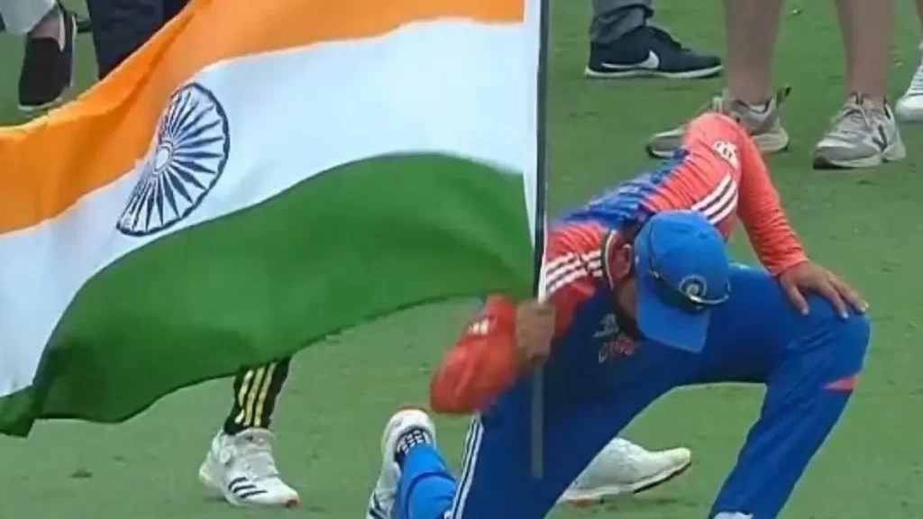 Rohit Hoists the Flag