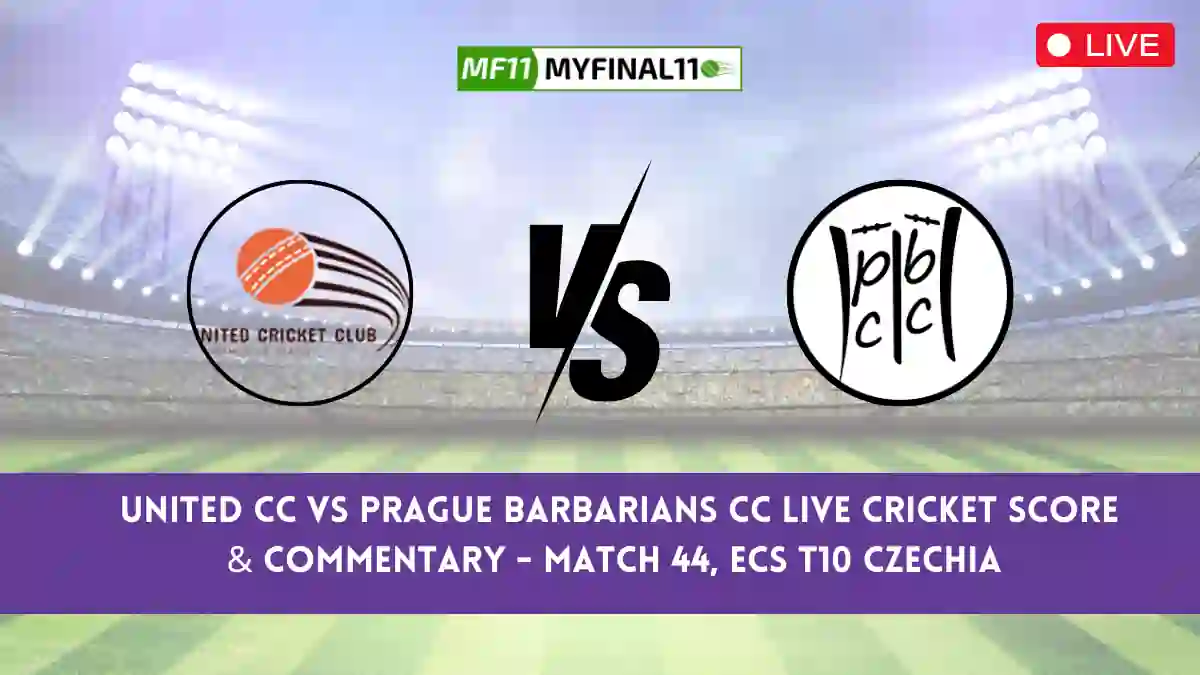 UCC vs PRB Live Score, Scorecard, United CC vs Prague Barbarians CC Live Cricket Score - Match 44, ECS T10 Czechia 2024