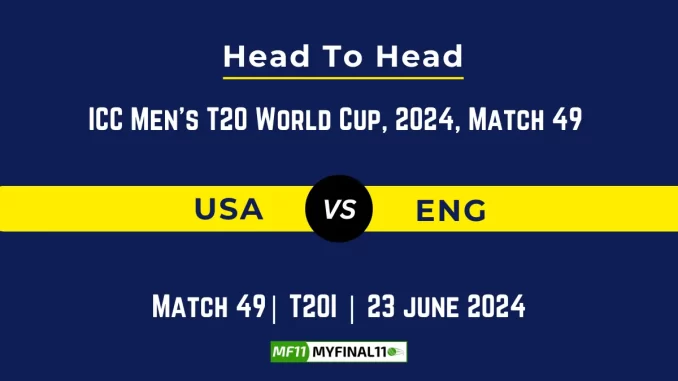 USA vs ENG Player Battle, Head to Head Team Stats, Team Record - ICC Men's T20 World Cup, 2024