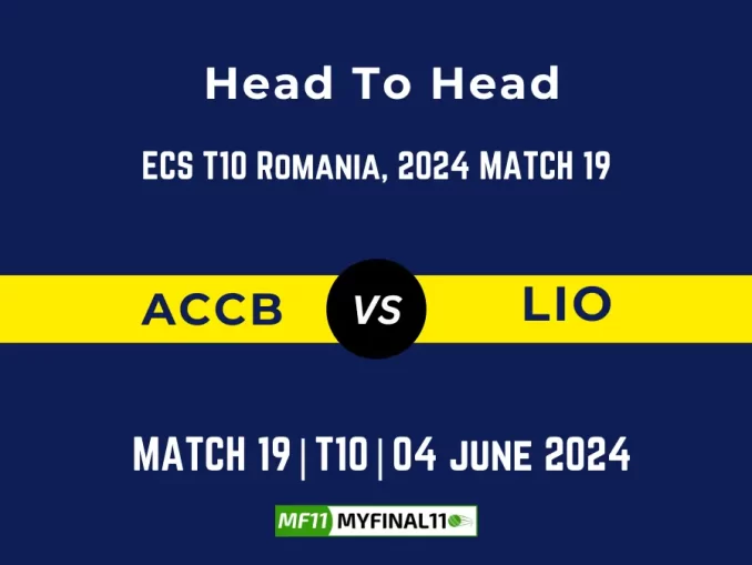 ACCB vs LIO Player Battle, Head to Head Team Stats, Team Record