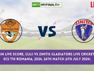 CLJ vs ZIN Live Score, Scorecard, ECS T10 Romania Live 26th Match, Cluj vs Zinitis Live Cricket Score 2024