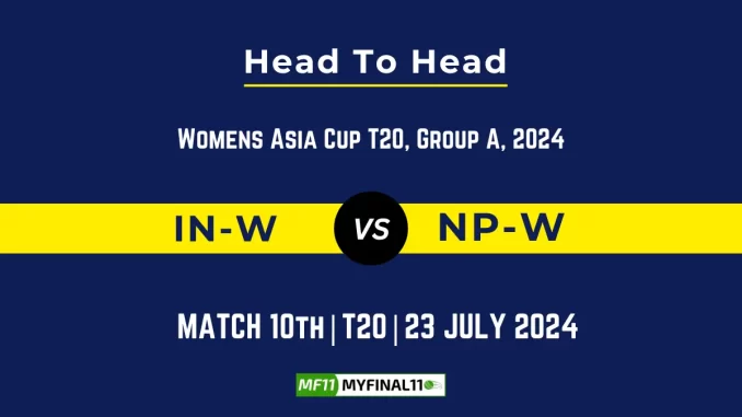 IN-W vs NP-W Player Battle, Head to Head Team Stats, Team Record