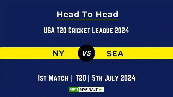 NY vs SEA Player Battle Head to Head Player Stats/Record, USA T20 Cricket League - 1st Match