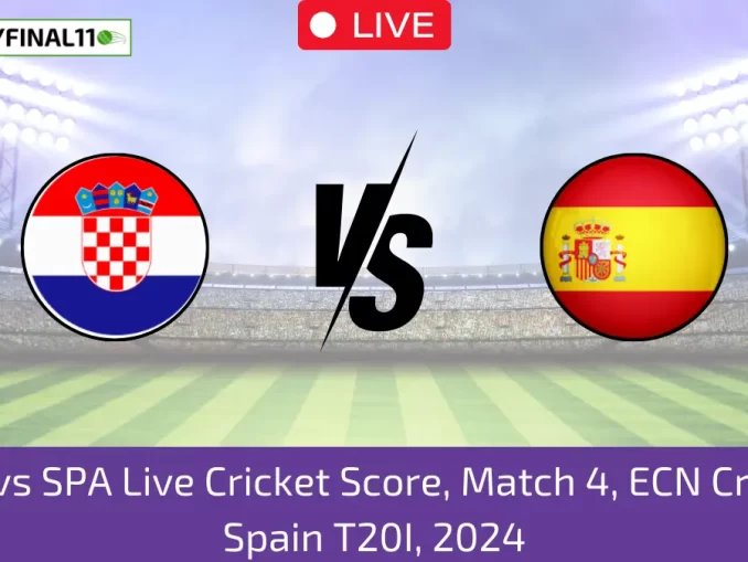 CRO vs SPA Live Cricket Score, Match 4, ECN Croatia Spain T20I, 2024