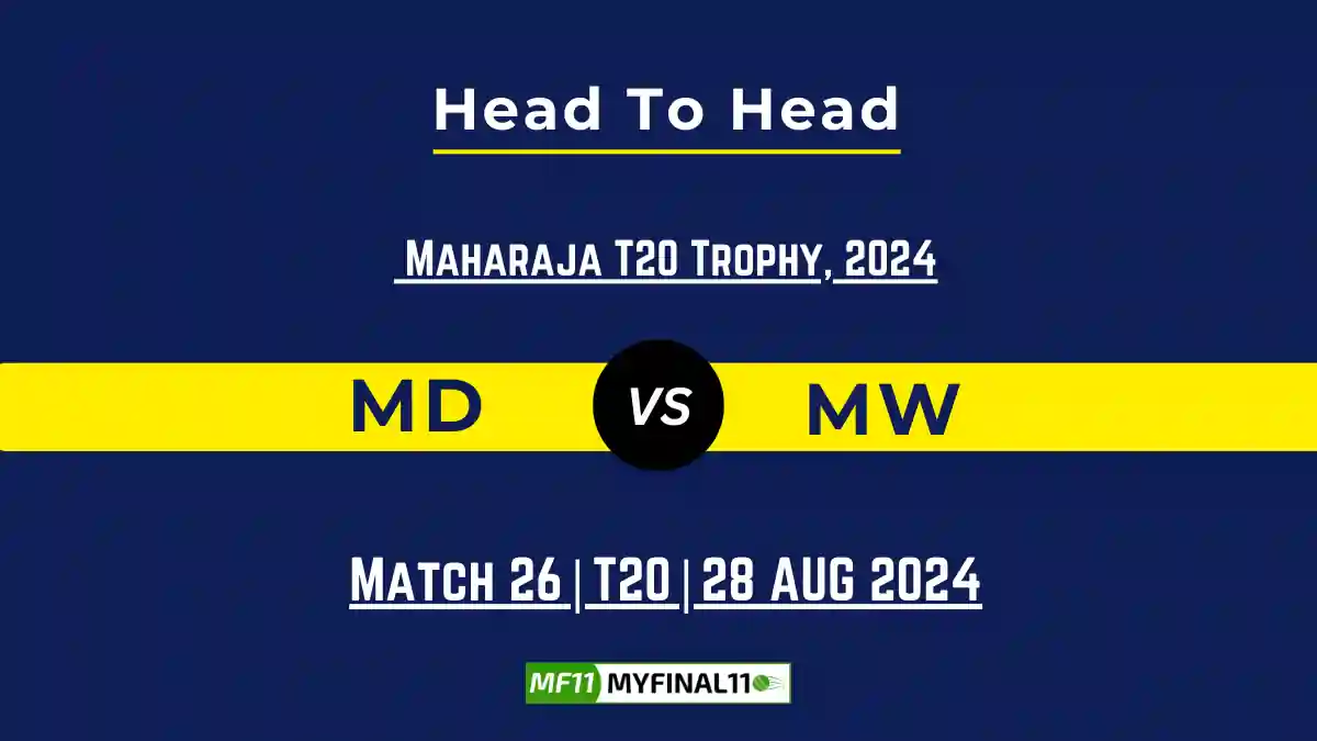 MD vs MW Player Battle, Head to Head Team Stats, Team Record - Shriram...