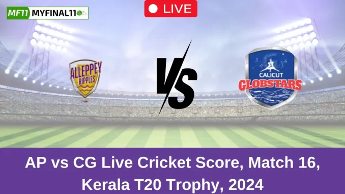 AP vs CG Live Cricket Score, Match 16, Kerala T20 Trophy, 2024