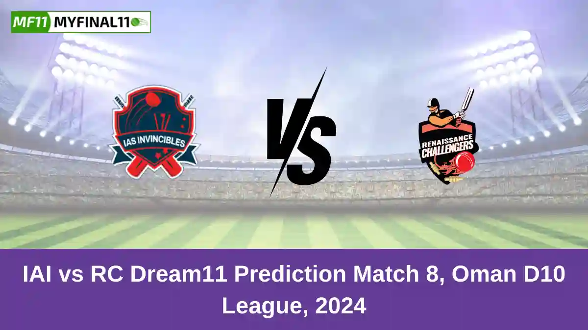 IAI vs RC Dream11 Prediction Match 8, Oman D10 League, 2024