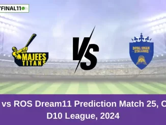 MAT vs ROS Dream11 Prediction Match 25, Oman D10 League, 2024