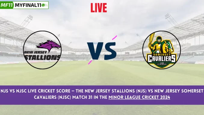 NJS vs NJSC Live Score: Scorecard, Ball by Ball Commentary - Match 31, Minor League Cricket 2024
