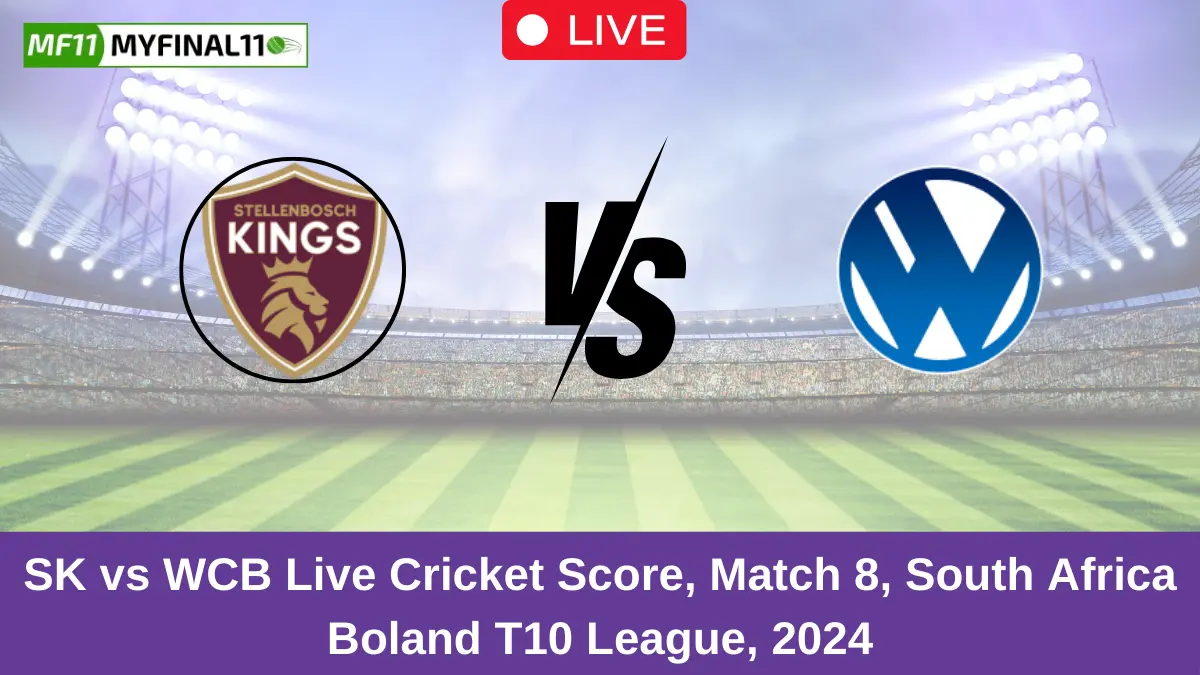SK vs WCB Live Cricket Score, Match 8, South Africa Boland T10 League, 2024
