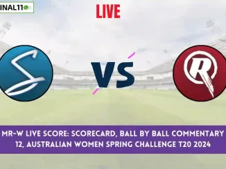 AS-W vs MR-W Live Score: Scorecard, Ball by Ball Commentary - Match 12, Australian Women Spring Challenge T20 2024
