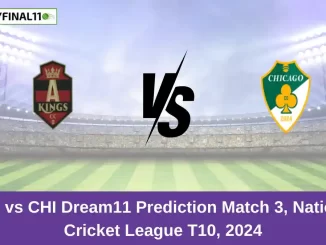 ATL vs CHI Dream11 Prediction Match 3, National Cricket League T10, 2024