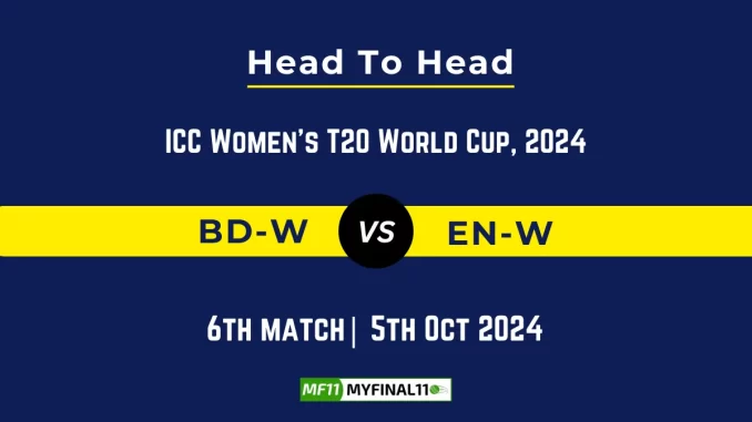 BD-W vs EN-W Player Battle, Head to Head Team Stats, Player Record: ICC Women's T20 World Cup 2024 - 6th Match