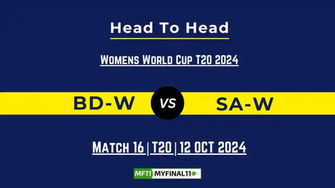 BD-W vs SA-W Player Battle, Head to Head Team Stats, Team Record - Dream11 ECC T10 2024