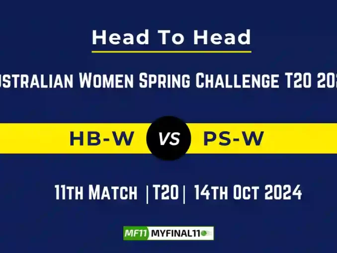 HB-W vs PS-W Player Battle, Head to Head Team Stats, Team Record - Australian Women Spring Challenge T20 2024