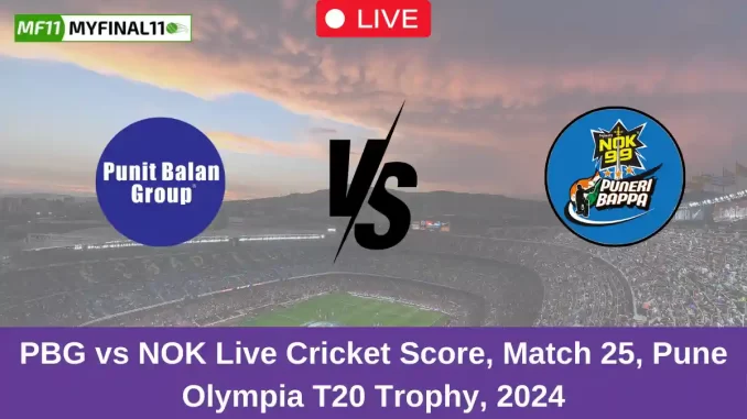 PBG vs NOK Live Cricket Score, Match 25, Pune Olympia T20 Trophy, 2024 (1)