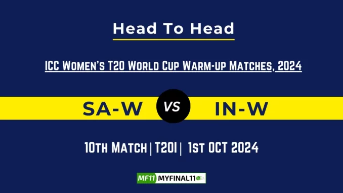 SA-W vs IN-W Player Battle, Head to Head Team Stats, Player Record: ICC Women's T20 World Cup Warm-up Matches- 10th Match