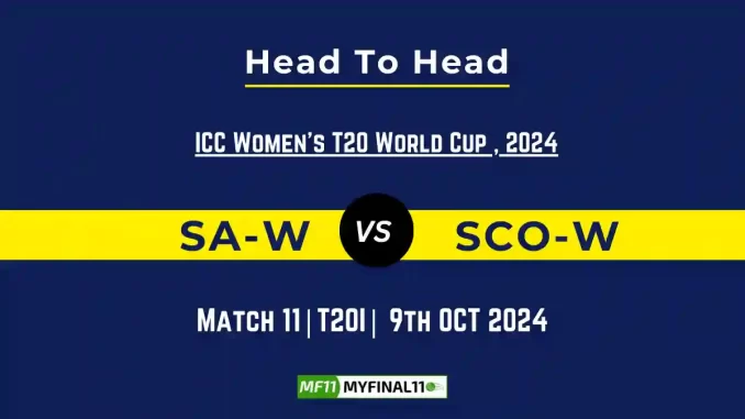 SA-W vs SCO-W Player Battle, Head to Head Team Stats, Player Record ICC Women's T20 World Cup Warm-up Matches- 10th Match