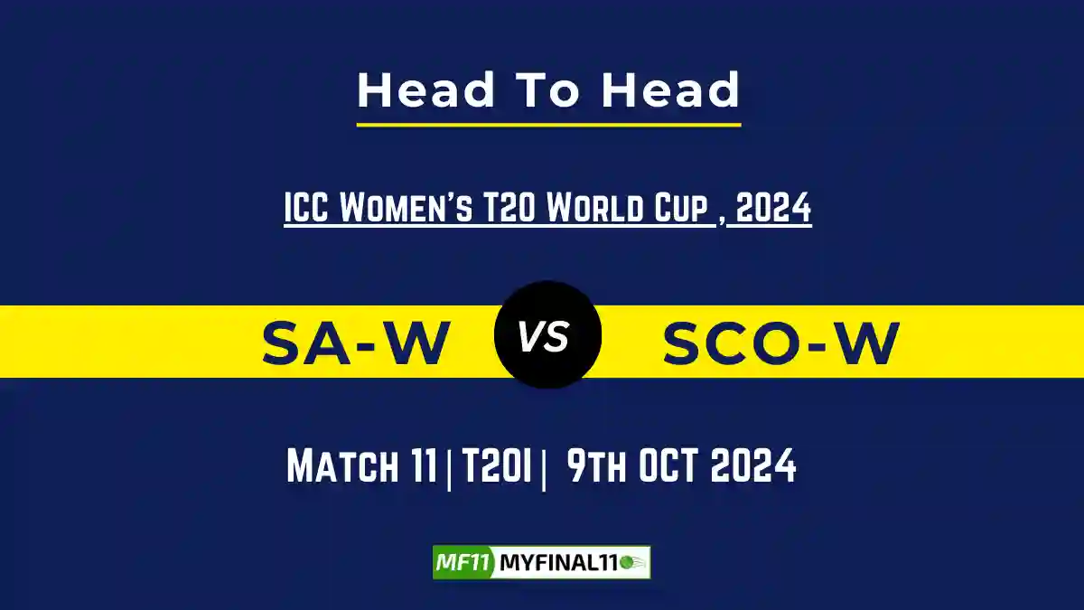 SA-W vs SCO-W Player Battle, Head to Head Team Stats, Player Record ICC Women's T20 World Cup Warm-up Matches- 10th Match