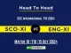 SCO-XI vs ENG-XI Player Battle, Head to Head Team Stats, Player Record