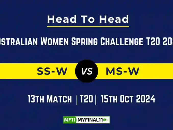 SS-W vs MS-W Player Battle, Head to Head Team Stats, Team Record - Australian Women Spring Challenge T20 2024