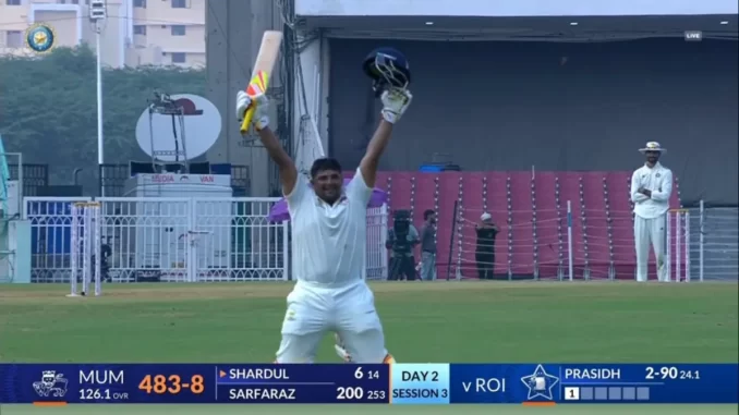Irani Cup: Sarfaraz Khan Historic Double Century, 52-Year-Old Record Broken