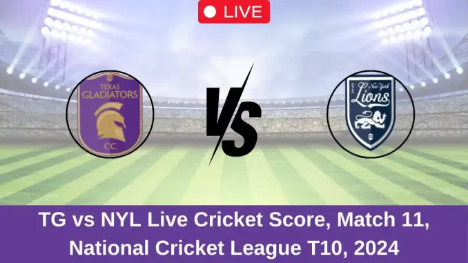 TG vs NYL Live Cricket Score, Match 11, National Cricket League T10, 2024