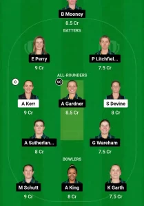 NZ-W vs AUS-W Dream11 Team Prediction