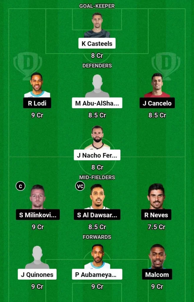 ALQ vs HLL Dream11 Prediction Today Football Match -