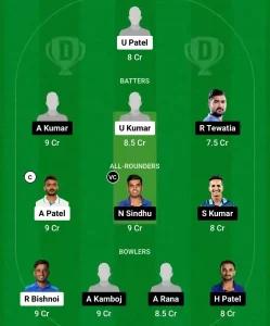 GUJ vs HAR Dream11 Prediction Today: 1st quarter final Pitch Report, Playing11 and Stats | Indian Domestic OD Trophy 2024-25
