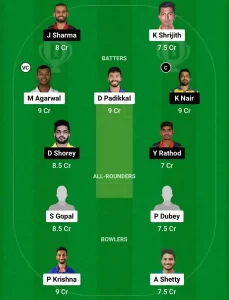 KAR vs VID Dream11 Prediction Today: Final Pitch Report, Playing11 and Stats | Indian Domestic OD Trophy 2024