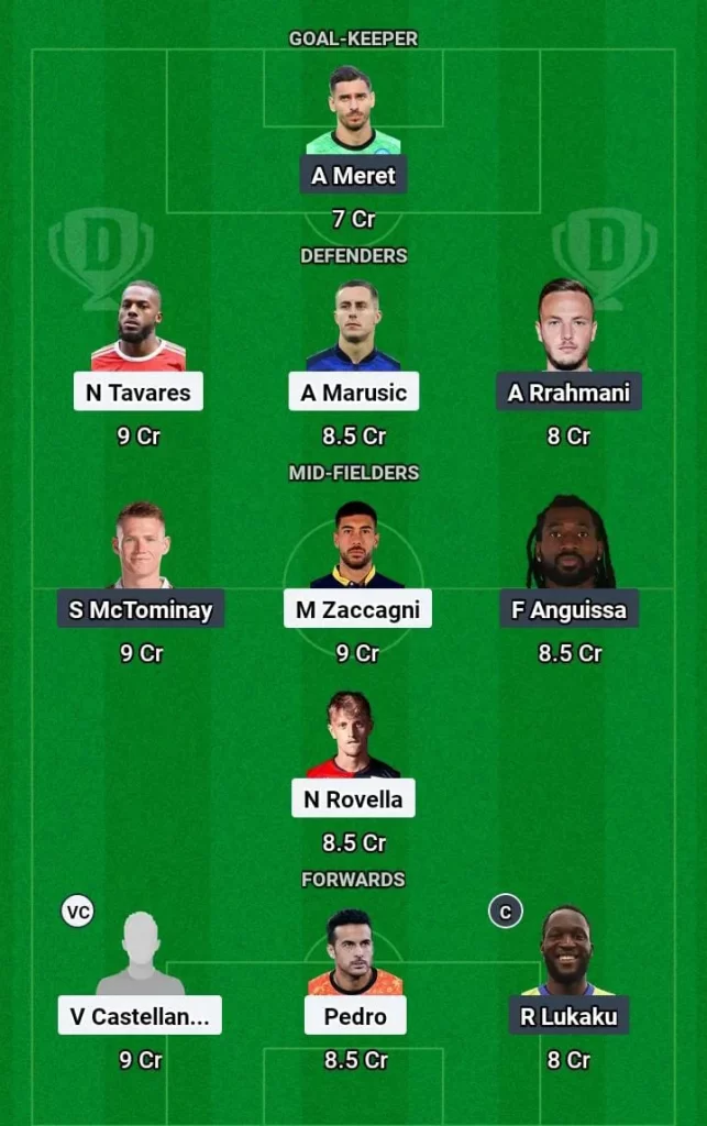 LAZ vs NAP Dream11 Prediction Today Football Match