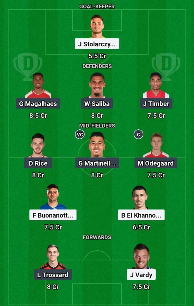 LEI vs ARS Dream11 Prediction Today Football Match